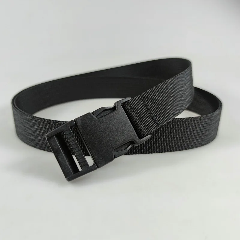 Plastic Buckle Nylon Strap for Men's Outdoor Military Training Canvas Belt 100/110/120cm Available Black