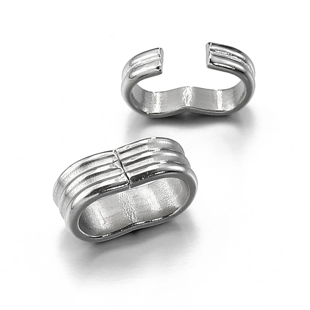 50pcs Stainless Steel 8 Shape Clip Handmade Necklace Connector Buckle Bracelet Accessories Clasp for DIY Jewelry Making Supplies