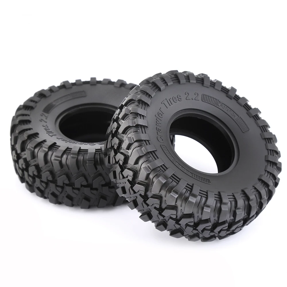 RC 130MM 2.2" Rubber Rocks Tires for 1:10 RC Rock Crawler Axial SCX10 Canyon Trail 105Rims TRX4 TRX6 #8174