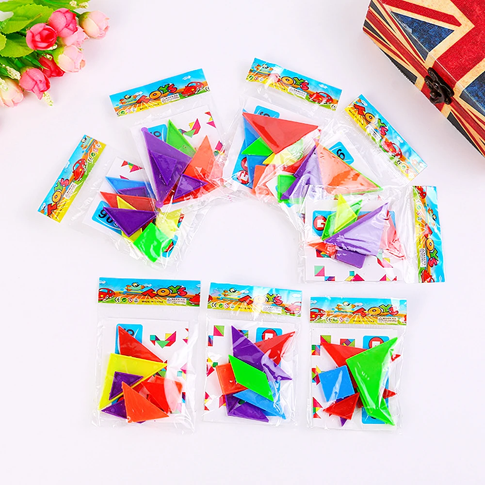 20 Pcs Mini Tangram Puzzles Game Kids Birthday Baby Shower Party Favors Keepsake Pinata Fillers Kindergarten Carnival Prizes
