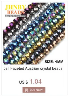 100pcs 4mm Faceted Round Austrian Crystal Plated Color Loose Bead For Jewelry Making DIY Bracelets Necklace Accessories