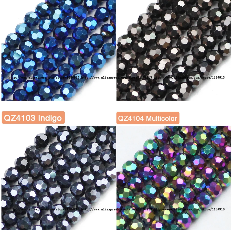 100pcs 4mm Faceted Round Austrian Crystal Plated Color Loose Bead For Jewelry Making DIY Bracelets Necklace Accessories