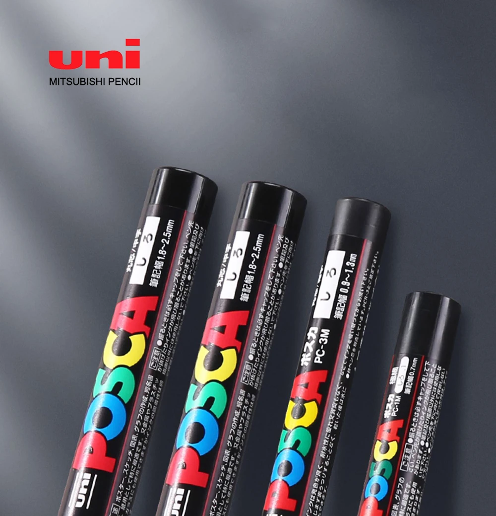 1pcs UNI Posca Graffiti Advertising Marker Art Supplies PC-1M 3M 5M Graffiti Acrylic Marker POP Poster Pen / Permanent Paint Pen