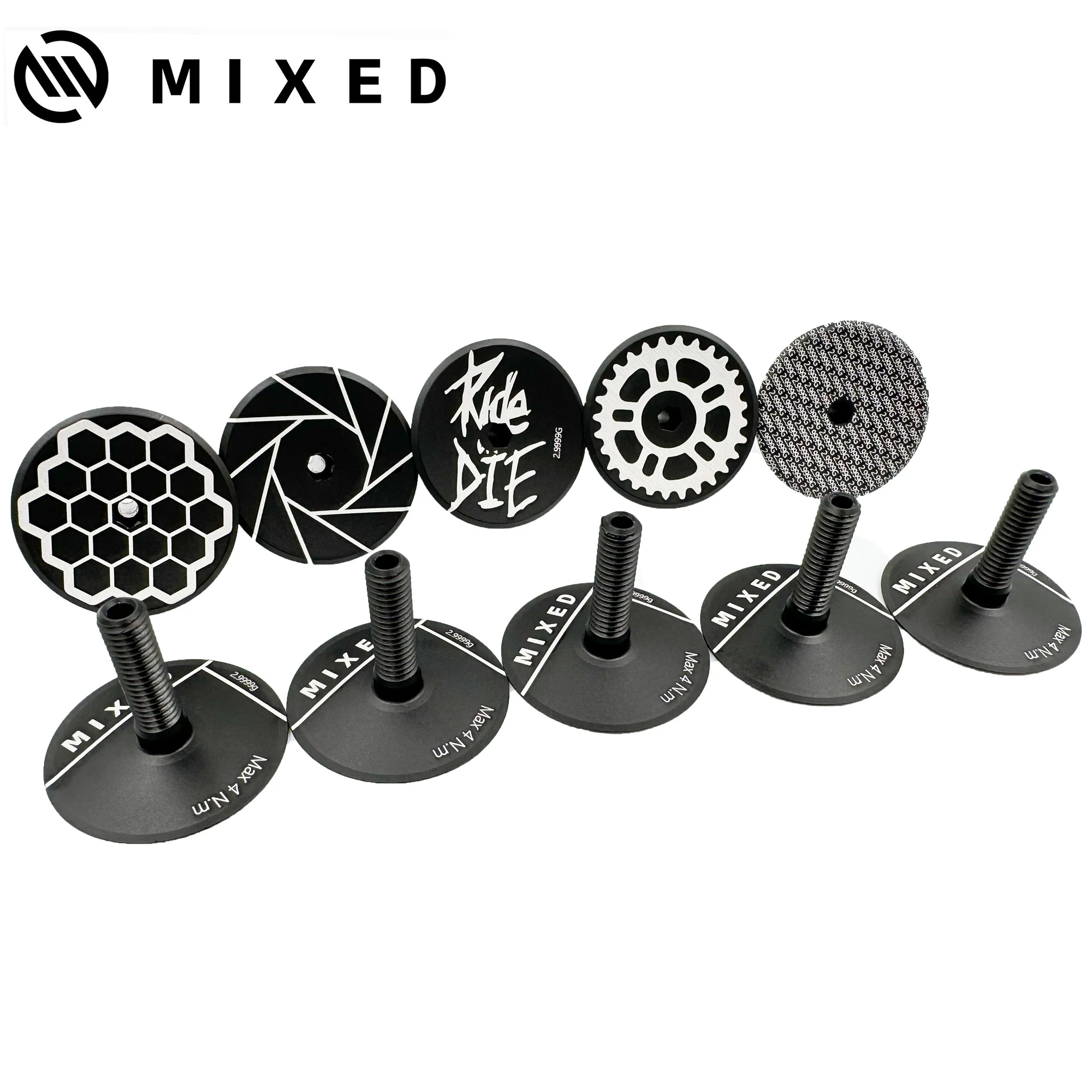 Mixed 2.99g CNC Integrated Stem Top Cap Bicycle Headset Caps Bike Steering Bicycle Bowl Cover