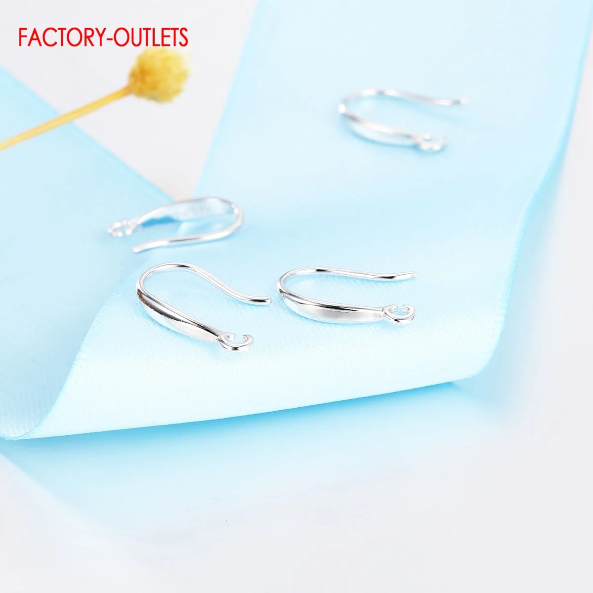 100PCS Lot Genuine 925 Sterling Silver Earring Jewelry Findings Hook Earring Components For Women Silver DIY Earring
