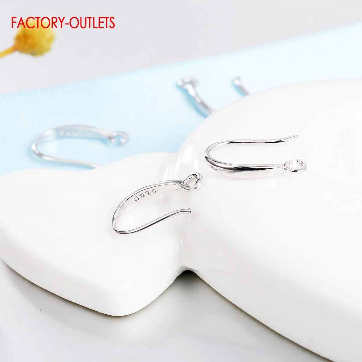 100PCS Lot Genuine 925 Sterling Silver Earring Jewelry Findings Hook Earring Components For Women Silver DIY Earring