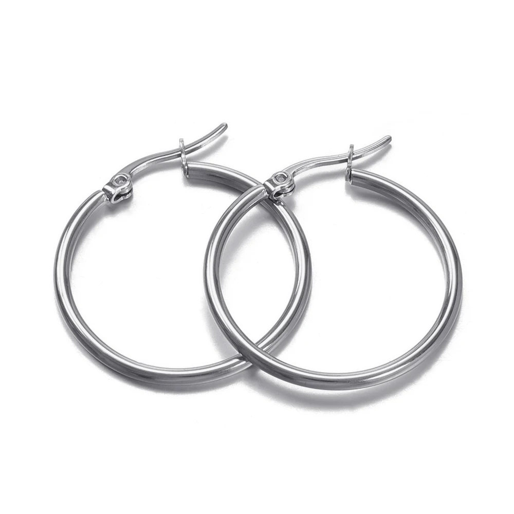10pcs 316L Stainless Steel Open Earrings Circle Earring Hooks Base Ear Ring for Jewelry Making Components DIY
