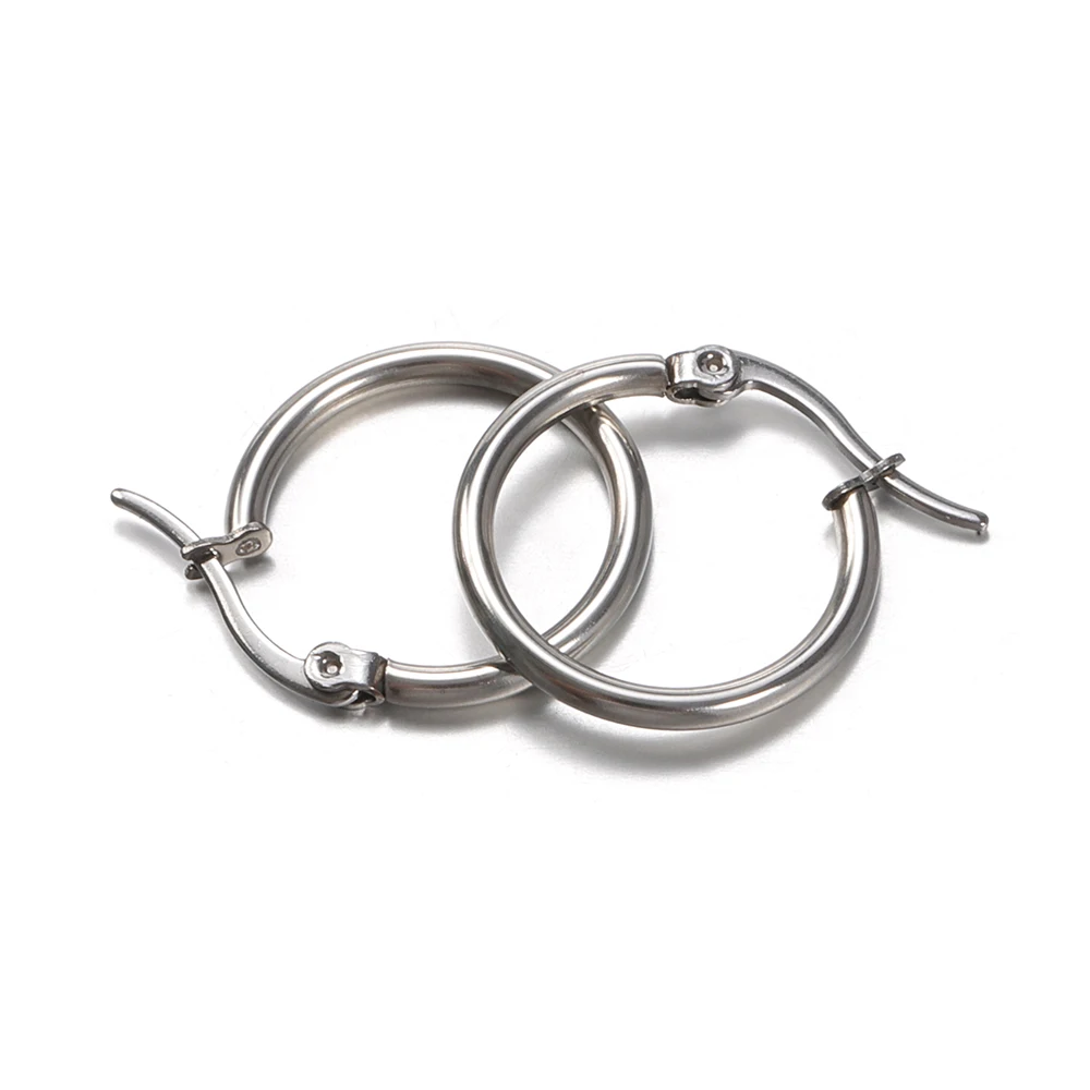 10pcs 316L Stainless Steel Open Earrings Circle Earring Hooks Base Ear Ring for Jewelry Making Components DIY