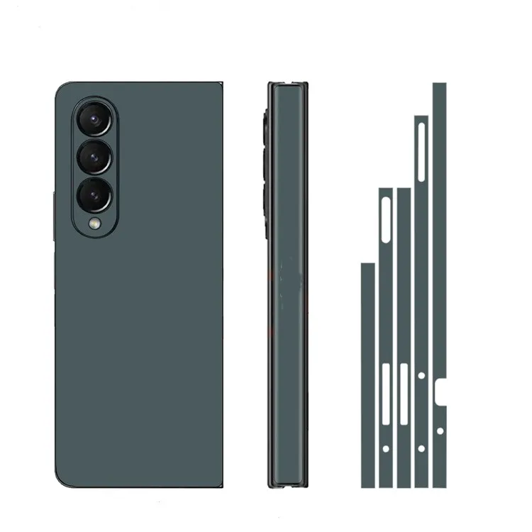 Plain Color Sticker for Samsung Galaxy Z Fold7 6 5 4 3 Back Screen Protector Hing Side Skin 3 in 1 Protective Film Fold4