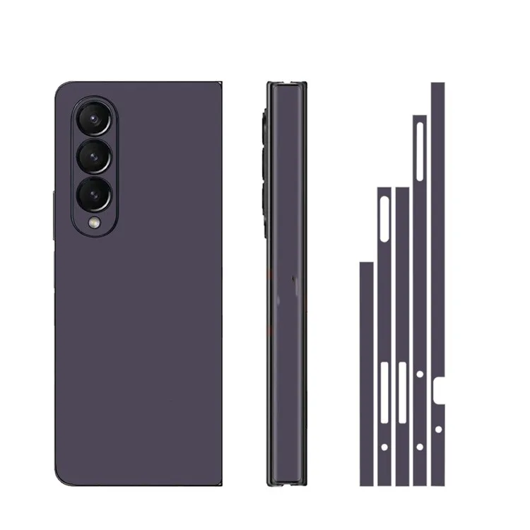 Plain Color Sticker for Samsung Galaxy Z Fold7 6 5 4 3 Back Screen Protector Hing Side Skin 3 in 1 Protective Film Fold4