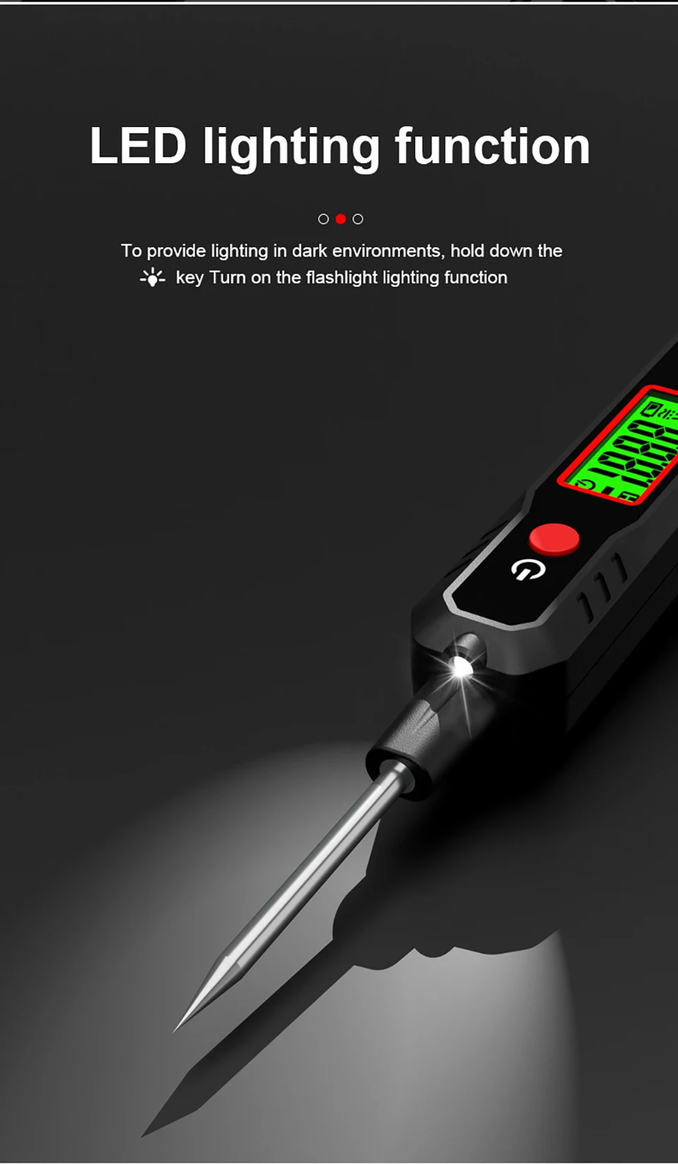 HT86A Car Voltage Detector Pen Automobile Fault Maintenance Circuit Tester Digital Backlight Car Fuse Diagnostic Probe Tools