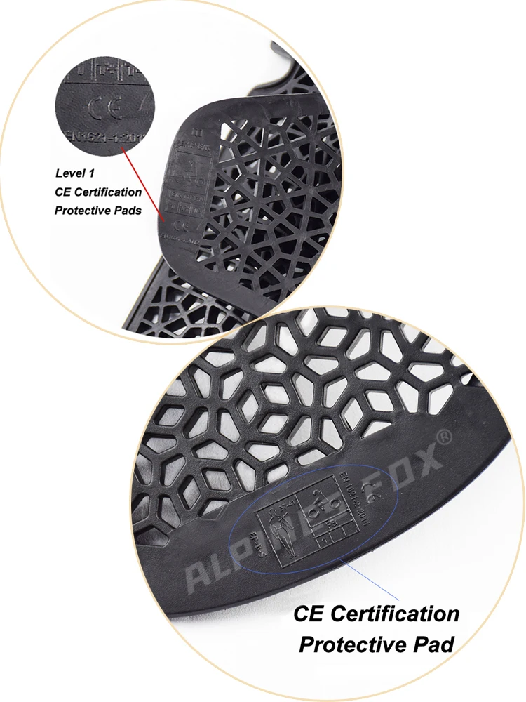 CE Approved Motorcycle Shoulder Elbow Back Protector Pad Universal Motorbike Chest Pads Soft Motorcycle Jacket Insert Armor