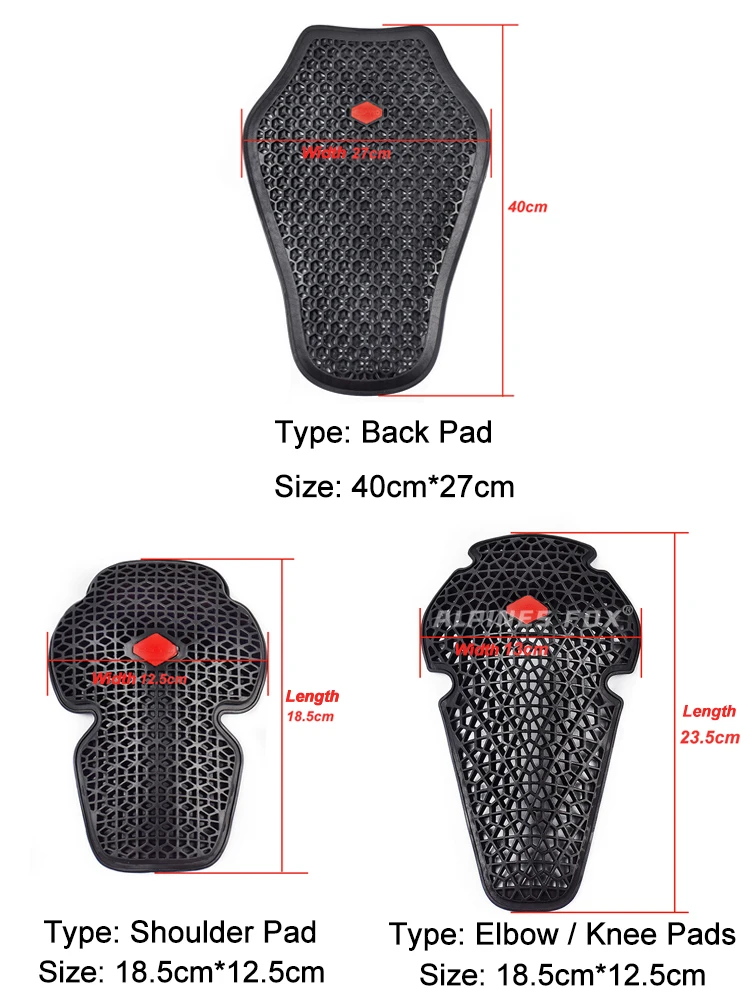 CE Approved Motorcycle Shoulder Elbow Back Protector Pad Universal Motorbike Chest Pads Soft Motorcycle Jacket Insert Armor