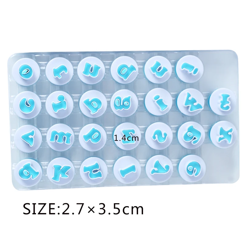 Baking pastry Mold letter fondant Cookie Cutter 26pcs Upper Lowercase Alphabet and 10pcs number cake decoration tools GYH