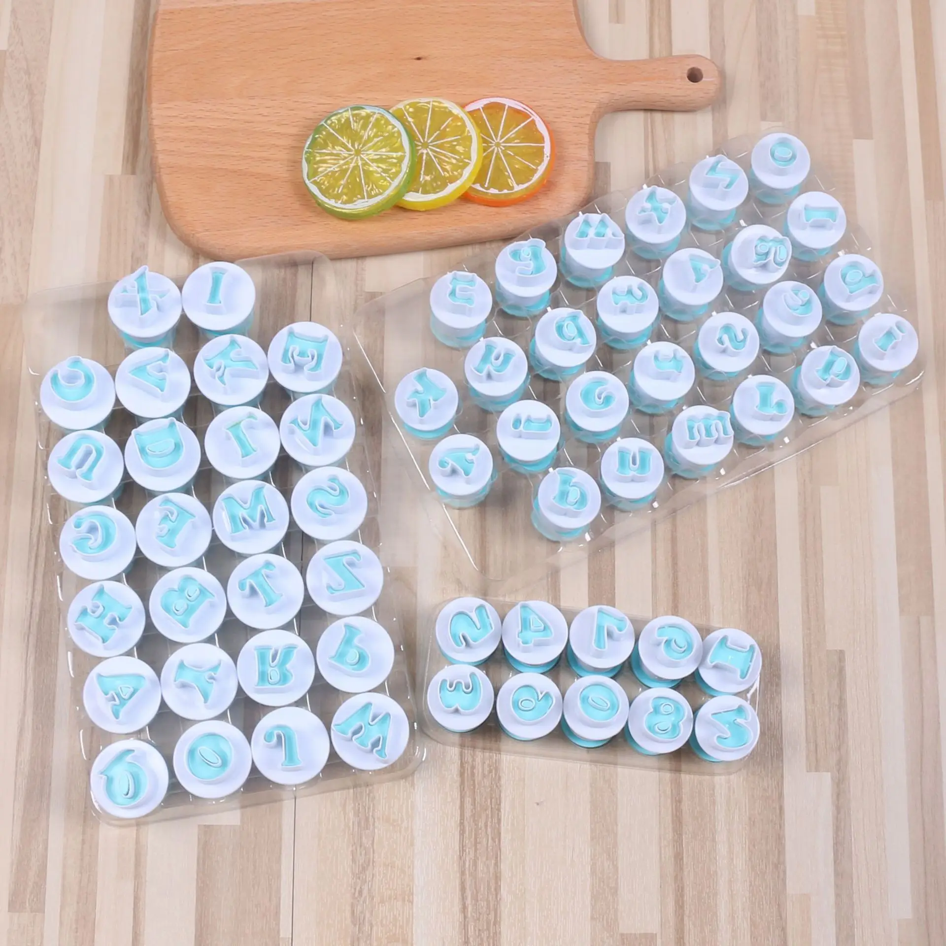 Baking pastry Mold letter fondant Cookie Cutter 26pcs Upper Lowercase Alphabet and 10pcs number cake decoration tools GYH