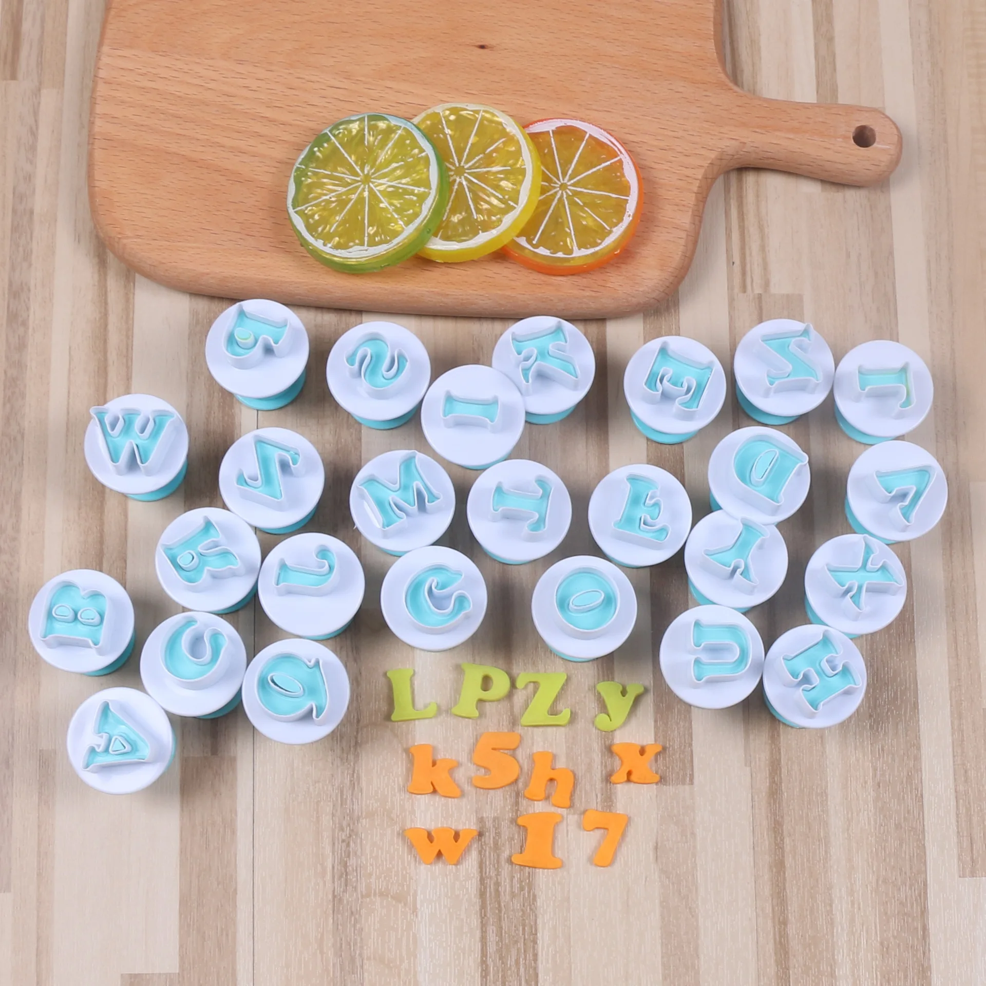 Baking pastry Mold letter fondant Cookie Cutter 26pcs Upper Lowercase Alphabet and 10pcs number cake decoration tools GYH