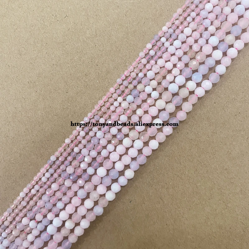 Semi-precious Stone 2 3 4MM Small Diamond Cuts Faceted A Grey Labradorite Round Loose Beads 15" Pick Size For Jewelry Making DIY