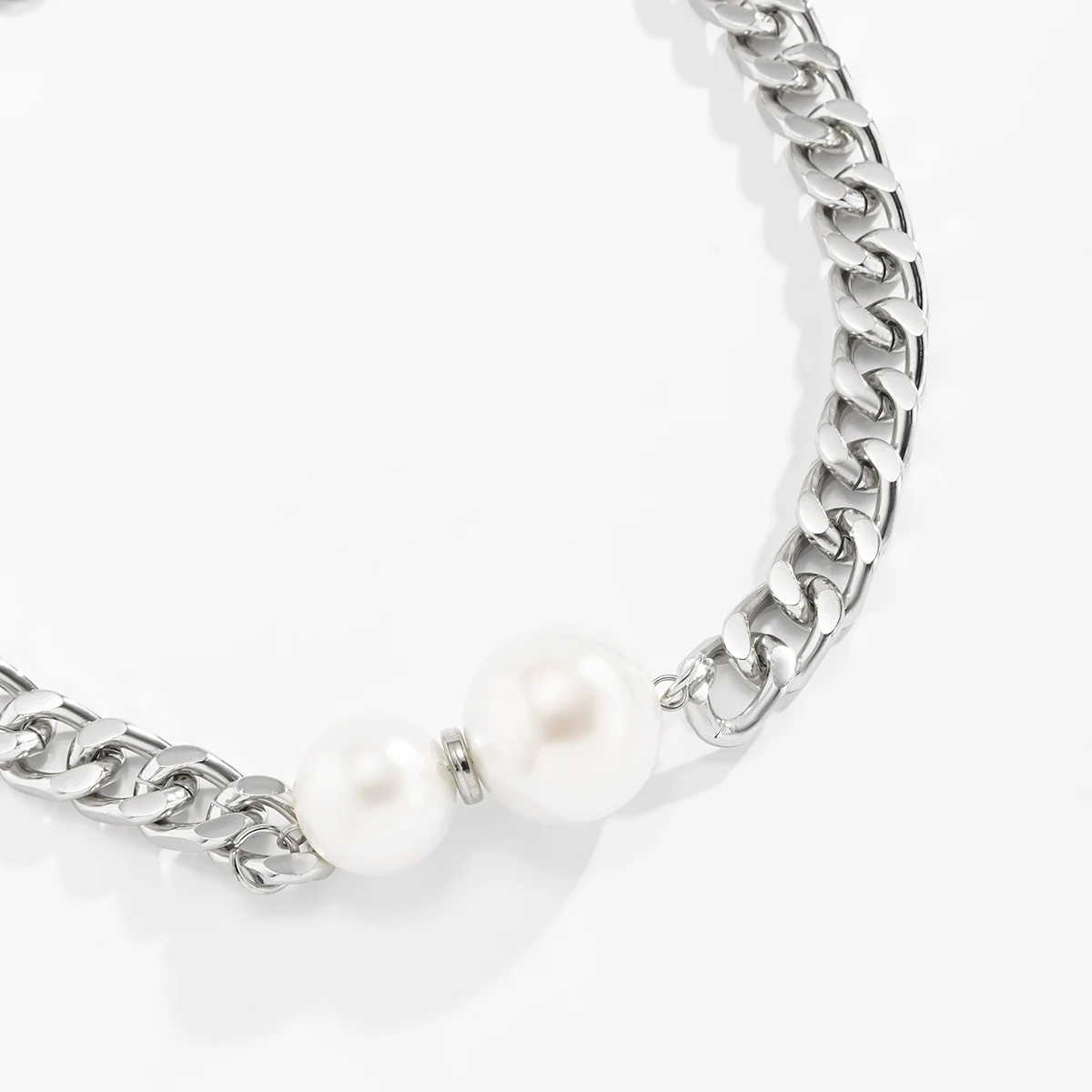 Vintage Punk Cuban Chains Necklaces Women Gothic Imitation-Pearl Pendant Necklace Chokers Fashion Accessories Jewellery