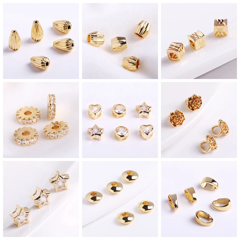 Earring Making Supplies 18K Gold Plated Inlaid Zircon Earring Hooks With Open Jump Ring,DIY Jewelry Accessories Wholesale