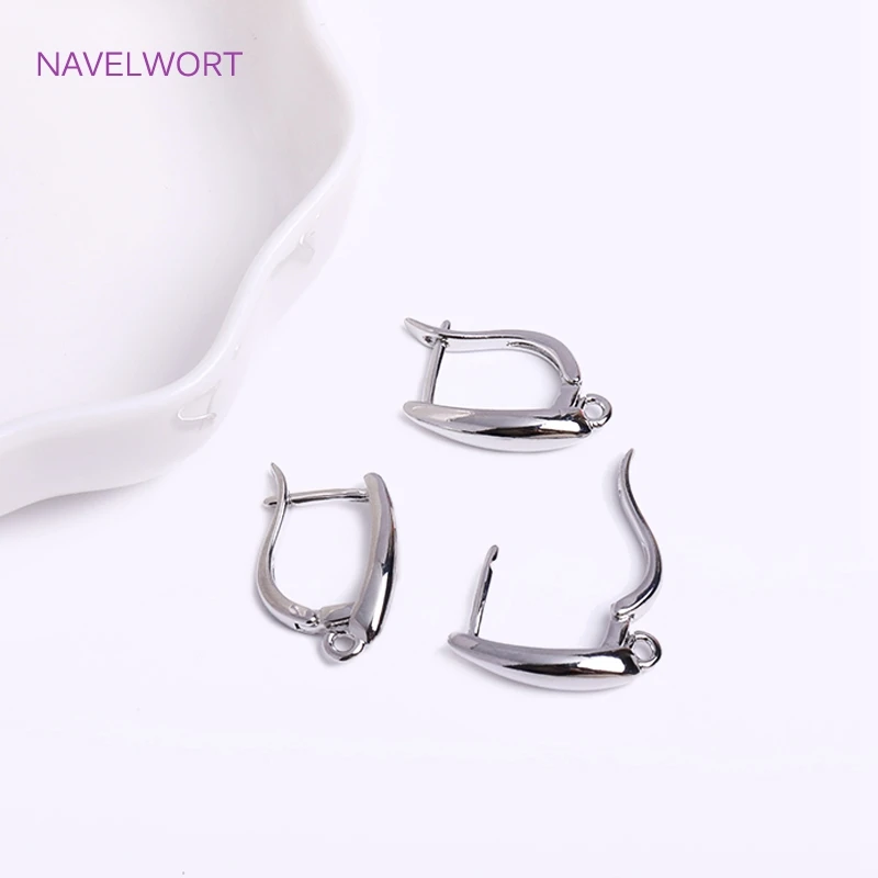 Trendy 18K Gold Plated Earring Clasps Gold Earrings Earwires Brass Earring Hook Findings DIY Jewelry Accessories Wholesale