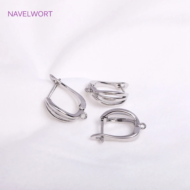 Trendy 18K Gold Plated Earring Clasps Gold Earrings Earwires Brass Earring Hook Findings DIY Jewelry Accessories Wholesale
