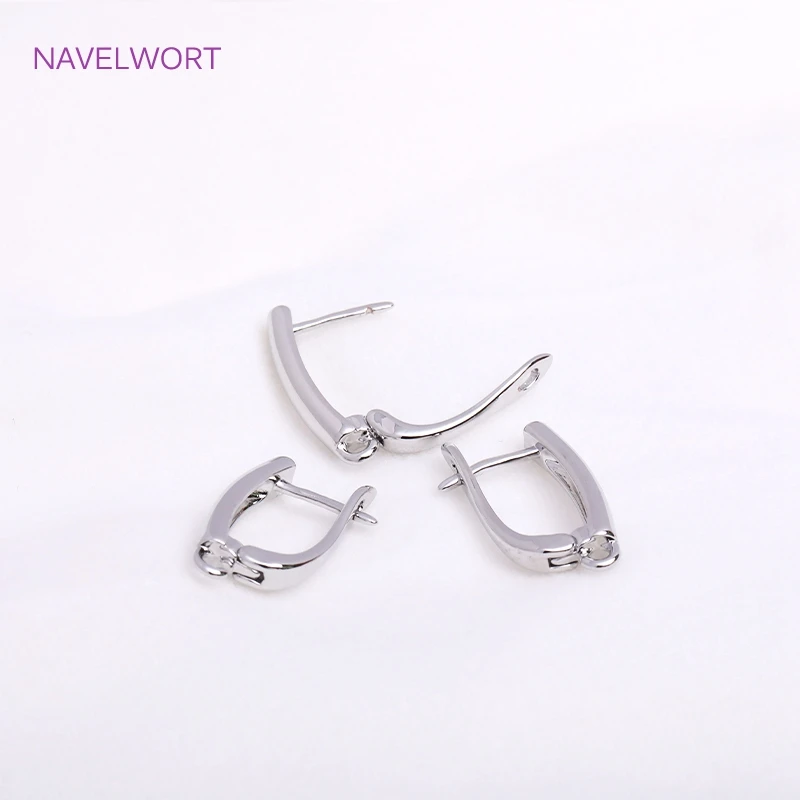 Trendy 18K Gold Plated Earring Clasps Gold Earrings Earwires Brass Earring Hook Findings DIY Jewelry Accessories Wholesale