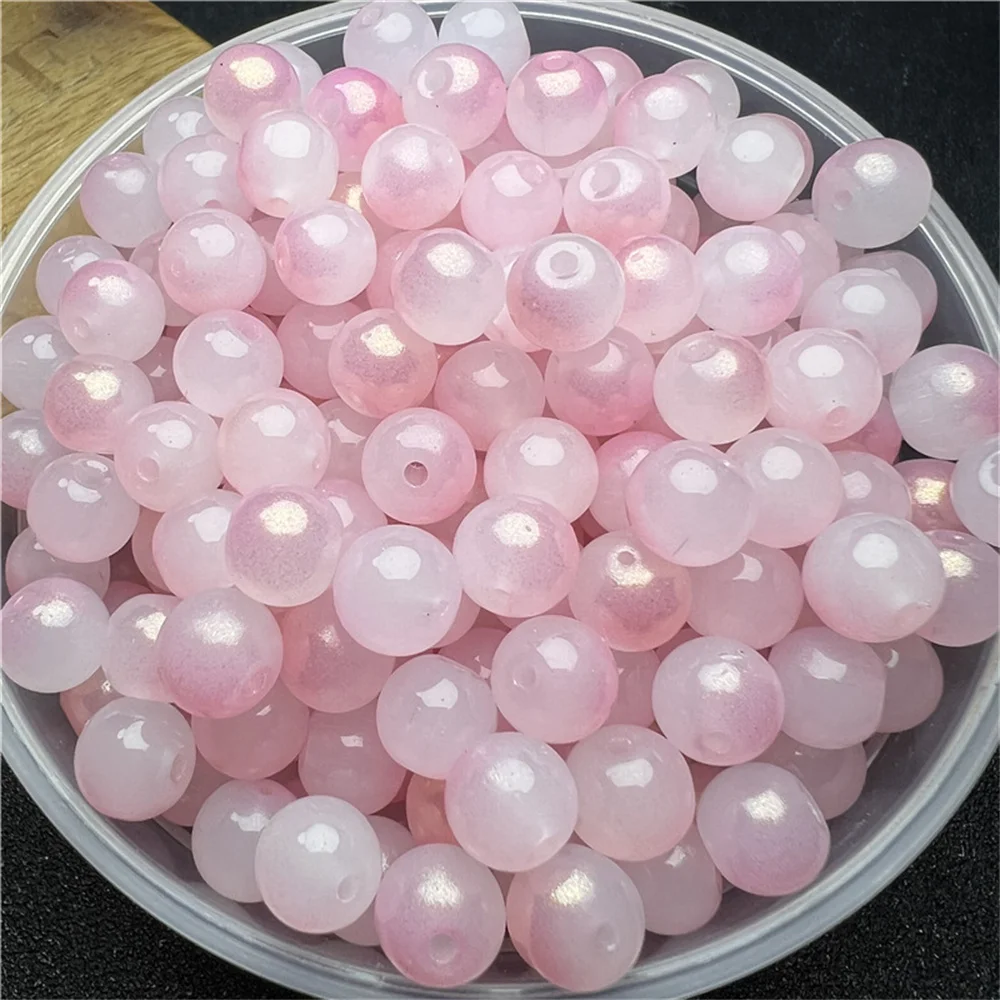 8mm Glass Beautiful Multicolor Beads Handmade Diy Bracelet Bracelet Jewelry Handmade Loose Beads Accessories Wholesale Material