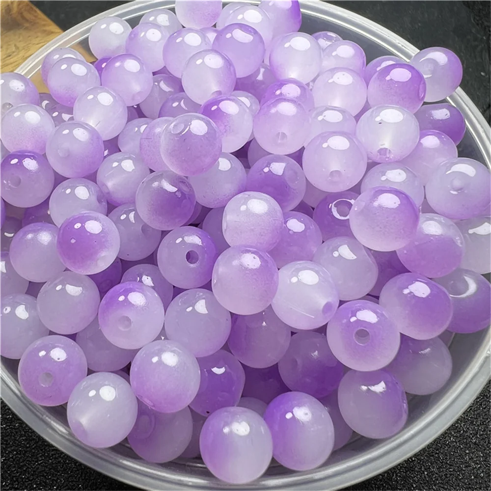 8mm Glass Beautiful Multicolor Beads Handmade Diy Bracelet Bracelet Jewelry Handmade Loose Beads Accessories Wholesale Material