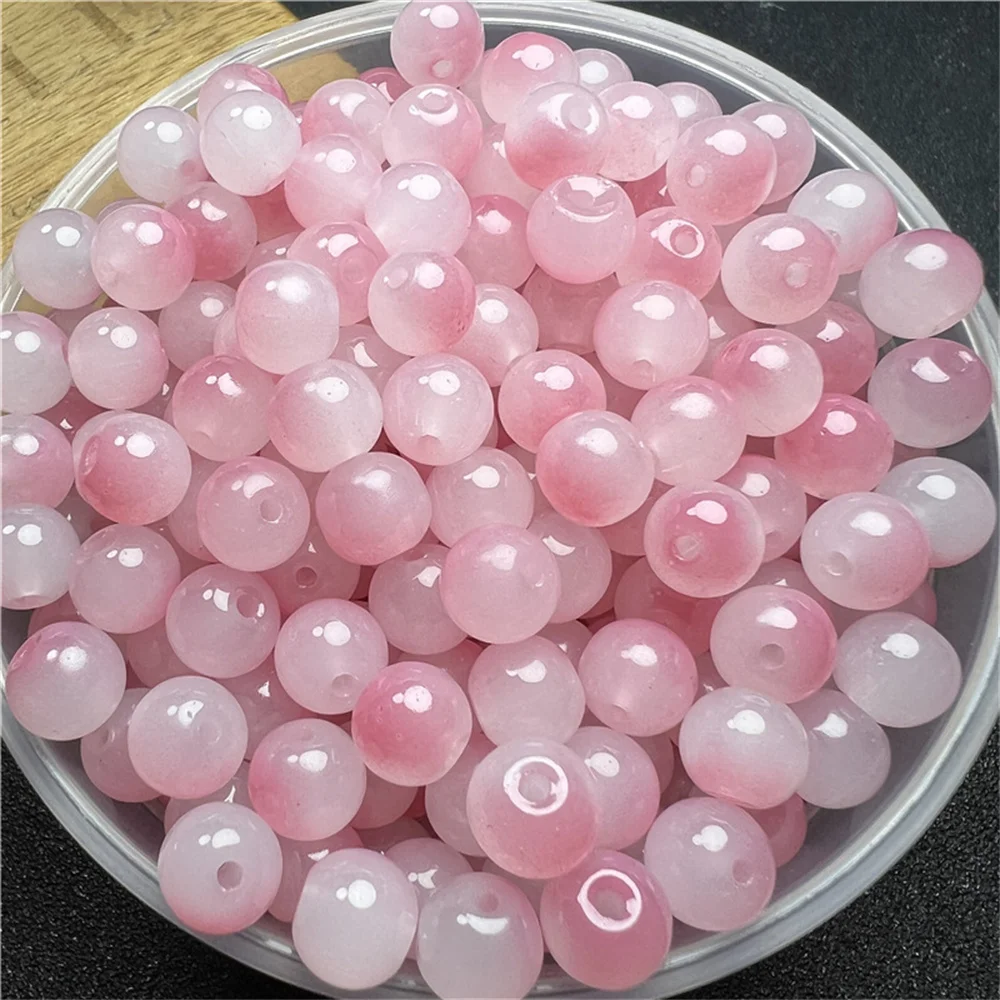 8mm Glass Beautiful Multicolor Beads Handmade Diy Bracelet Bracelet Jewelry Handmade Loose Beads Accessories Wholesale Material