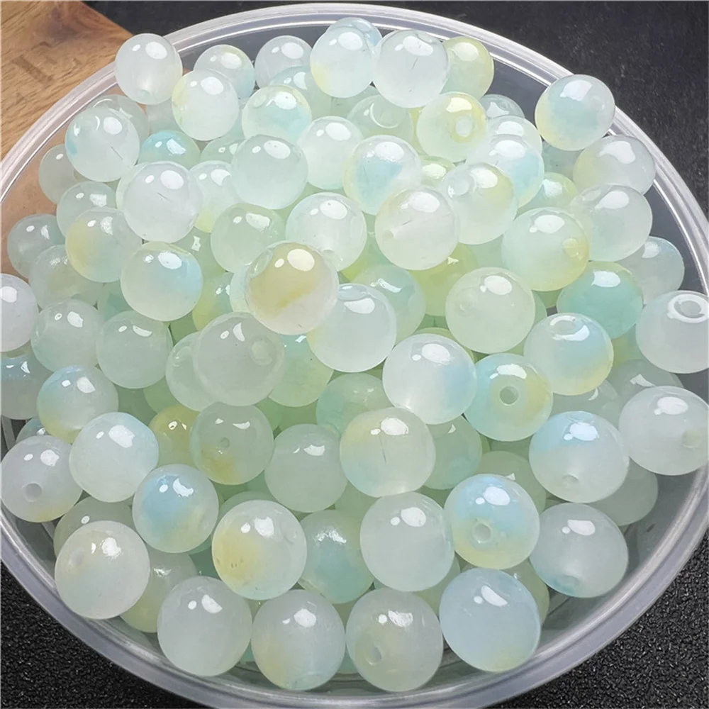 8mm Glass Beautiful Multicolor Beads Handmade Diy Bracelet Bracelet Jewelry Handmade Loose Beads Accessories Wholesale Material