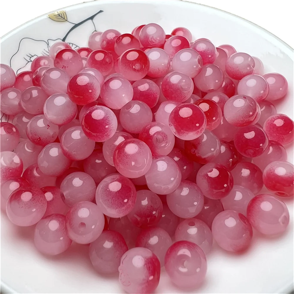 8mm Glass Beautiful Multicolor Beads Handmade Diy Bracelet Bracelet Jewelry Handmade Loose Beads Accessories Wholesale Material
