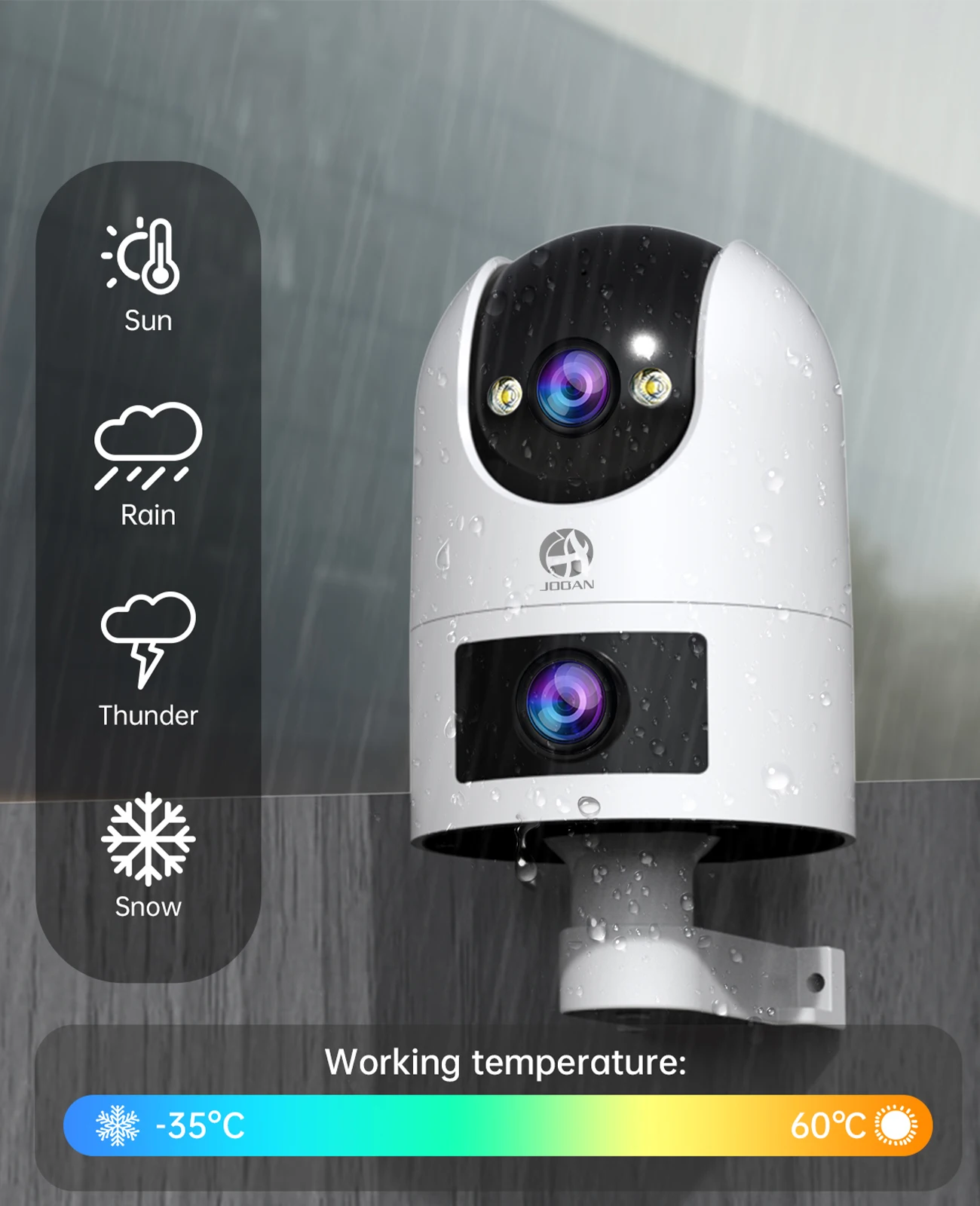 JOOAN 4K 8MP Wifi PTZ Camera Outdoor Dual Screen 5X Zoom Home Security IP Camera Color Night Vision CCTV Video Surveillance