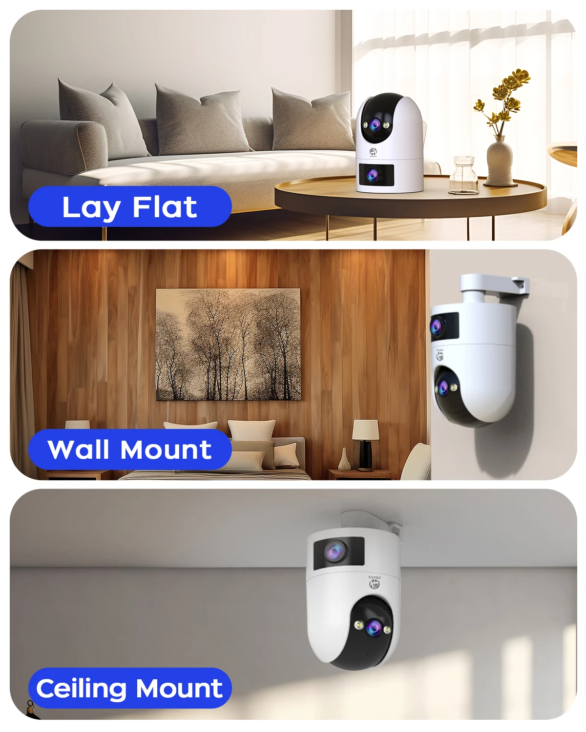 JOOAN 4K 8MP Wifi PTZ Camera Outdoor Dual Screen 5X Zoom Home Security IP Camera Color Night Vision CCTV Video Surveillance