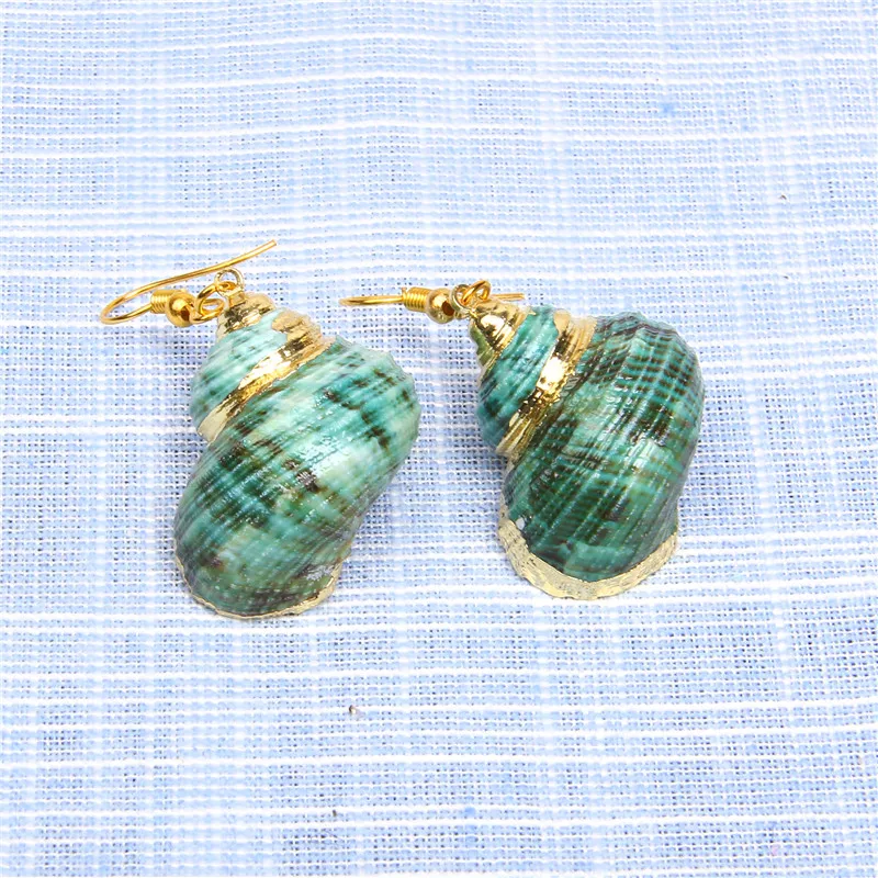 New In Natural Shell Sea Scallop Drop Earrings Boho Shell Drop Earrings for Women Femal Sea Beach Earrings Summer Jewelry Gifts