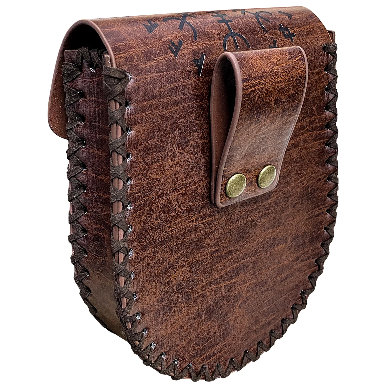 Medieval Viking Money Pouch Bag Cosplay Hangable Belt Waist Bag Unisex Leather Drawstring Bag Coin Purse Party Accessories Prop
