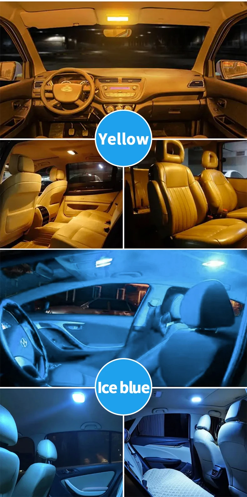ASLENT 10x W5W T10 Led Bulbs Canbus 4014 26SMD 6000K 168 194 Led 5w5 Car Interior Dome Reading License Plate Light Signal Lamp