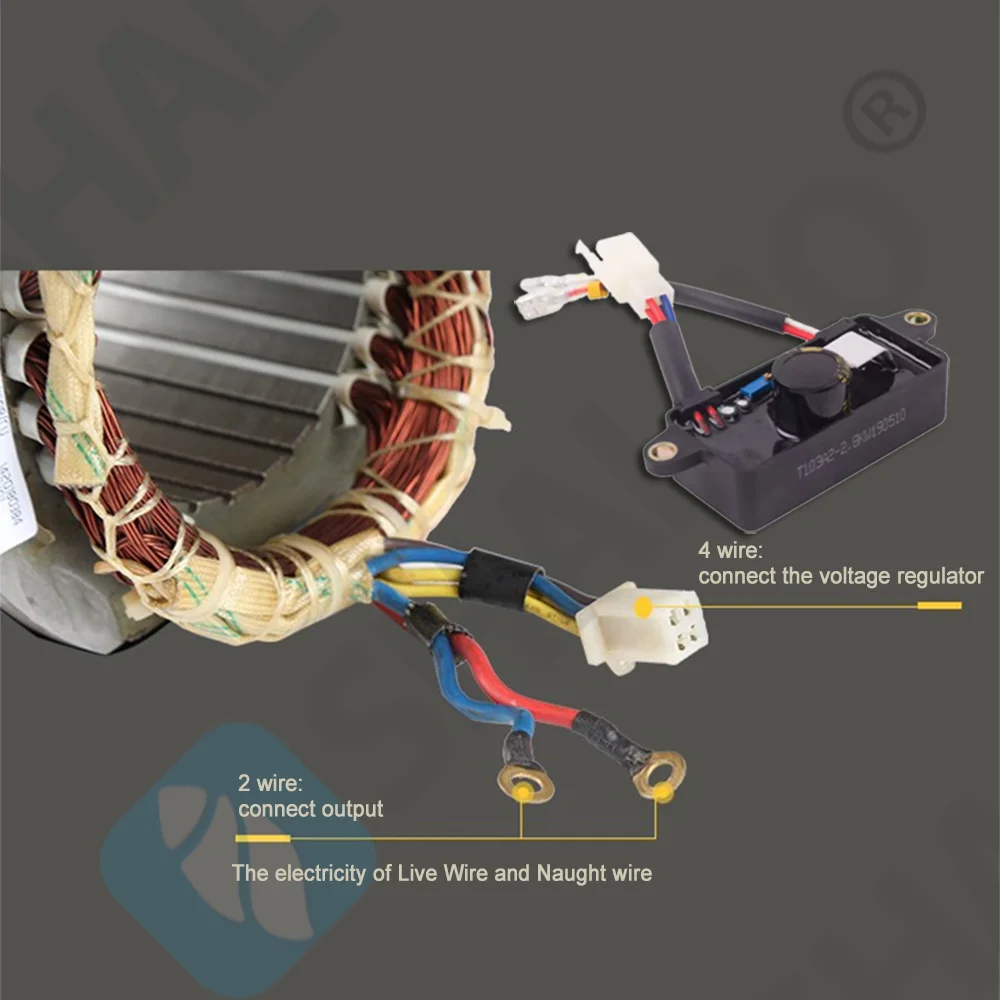 LIHUA TT08-4C 2KW 3KW AVR Gasolina Generator Automatic Voltage Regulator 220V Stabilizer Control Board Genset Accessories Parts