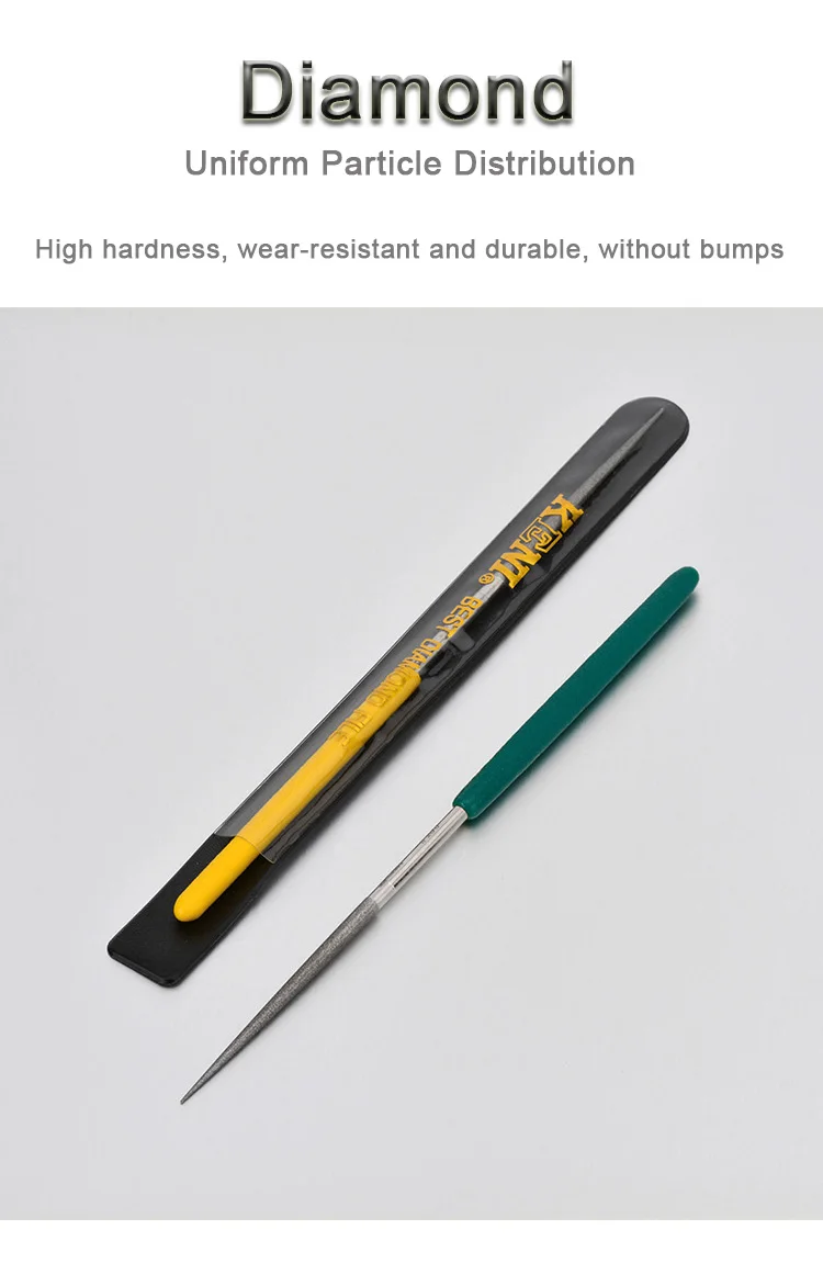 150-600# 3*140mm Diamond Files for Metal Jeweler Stone Polishing Wood Carving Craft Double-cut Plating Needle File Hand Tools