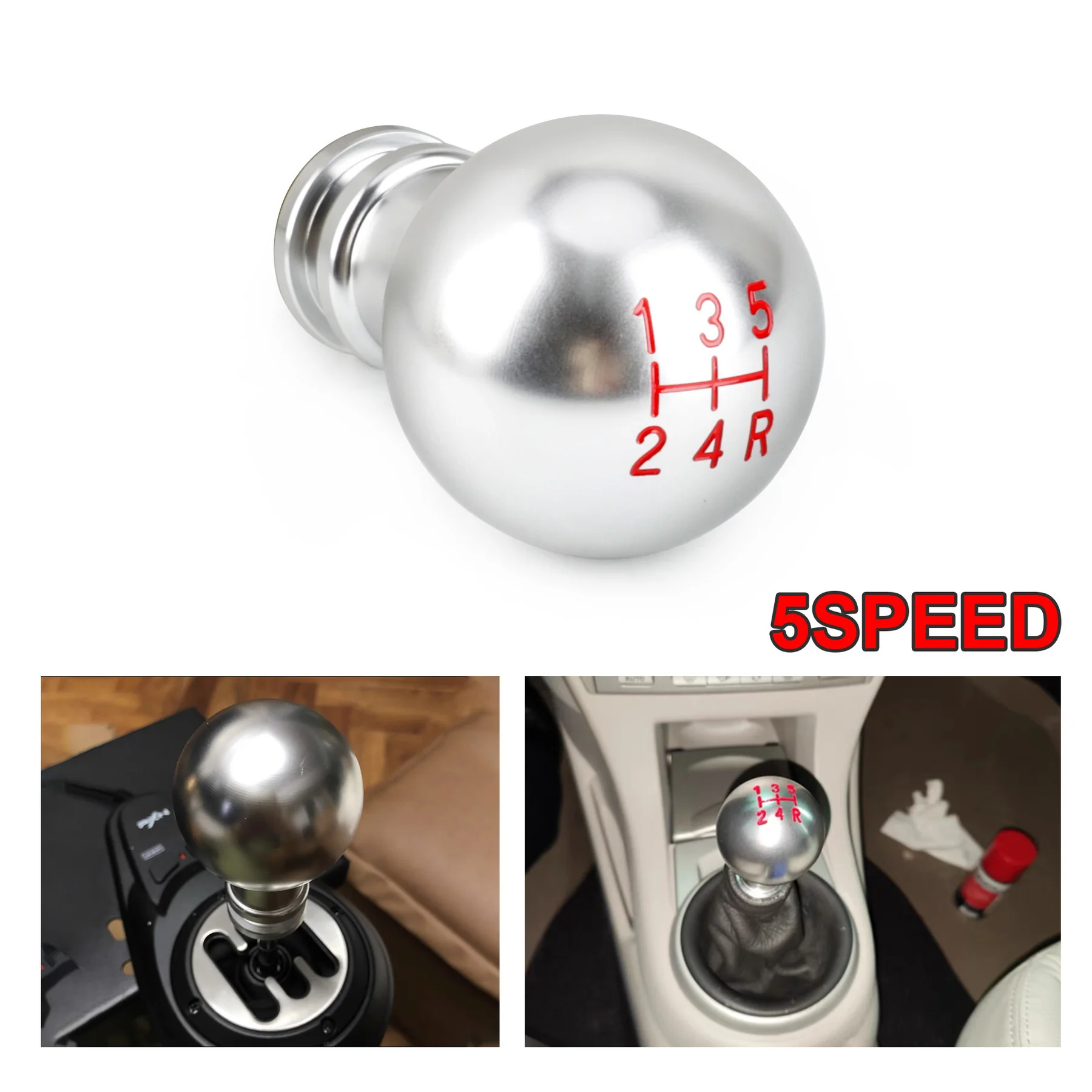 CNSPEED 5/6/10 Speed Gear Shift Knob Aluminum Universal Car Manual Automatic Gears Level Knobs Shifter Lever M8 M10 M12 Adapter