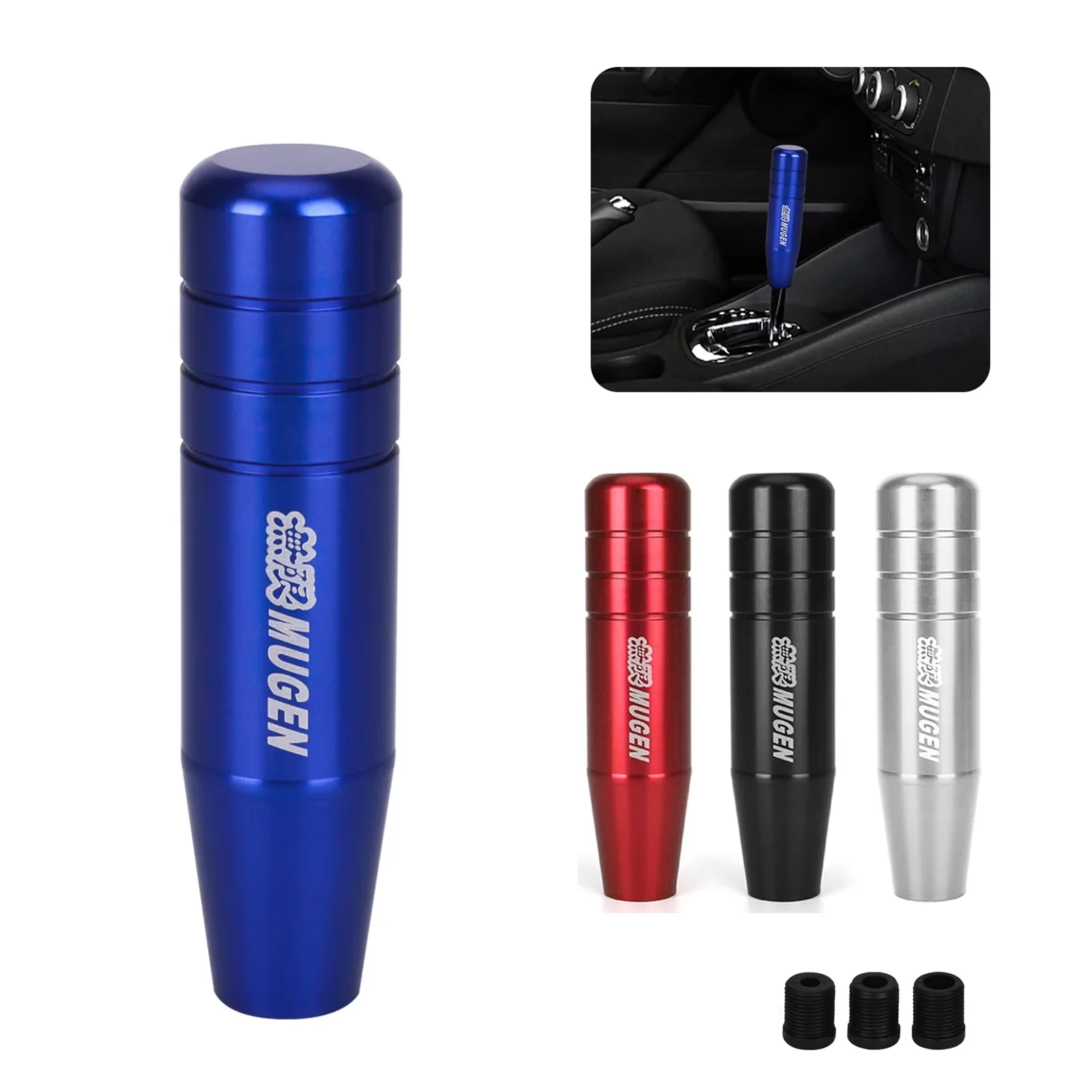 CNSPEED 5/6/10 Speed Gear Shift Knob Aluminum Universal Car Manual Automatic Gears Level Knobs Shifter Lever M8 M10 M12 Adapter