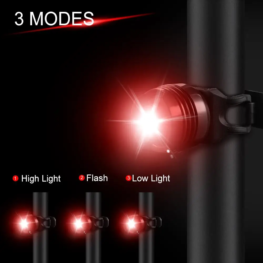 ZK30 3 in1 8000 Lumen Bike Bicycle Light USB rechargeable LED Waterproof Super Bright Zoom Headlight Rear light MTB Bike Light