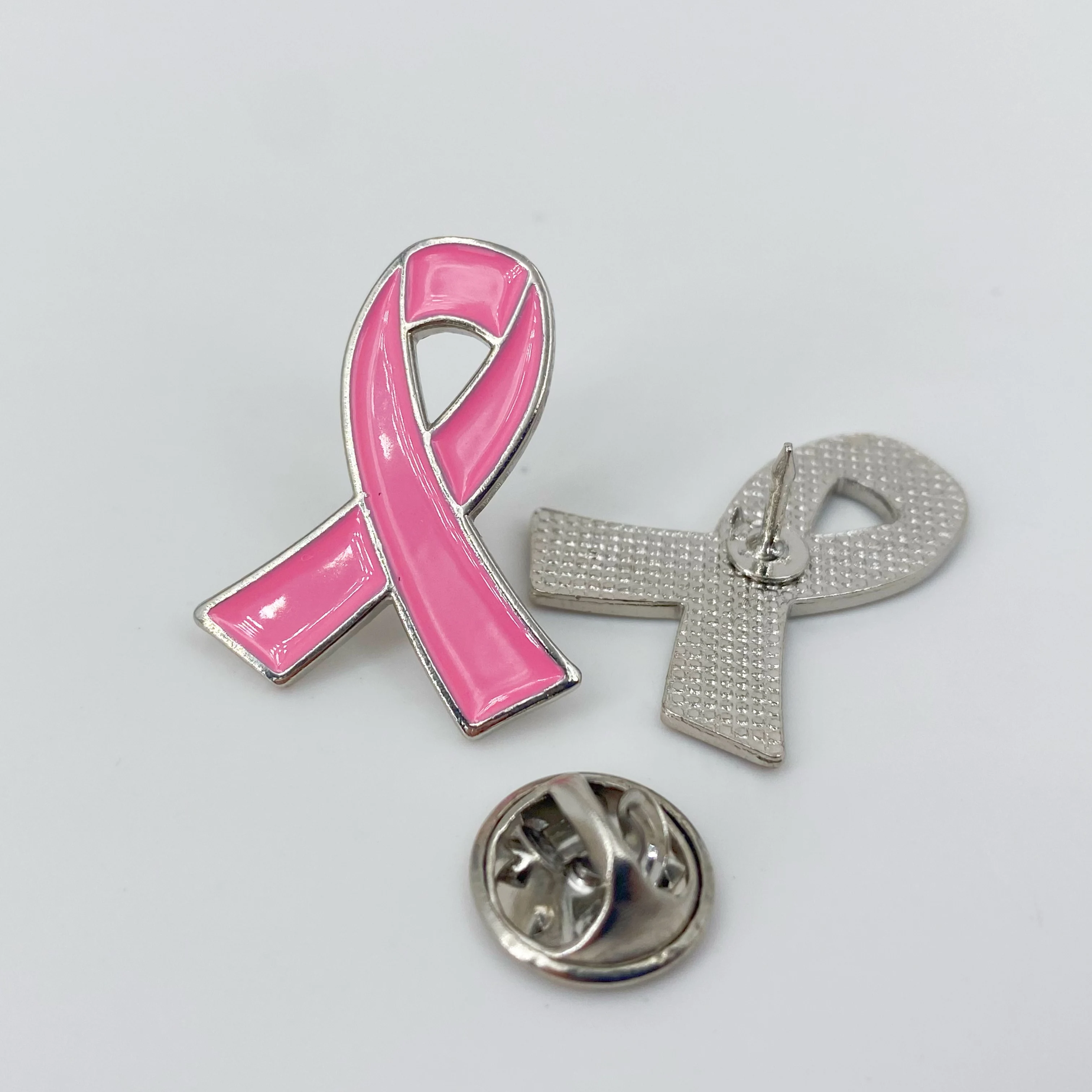 5/10/50/100pcs Breast Cancer Awareness Pins for Women, Pink Brooch Decorations Charity Public Social Event Badge Bulk
