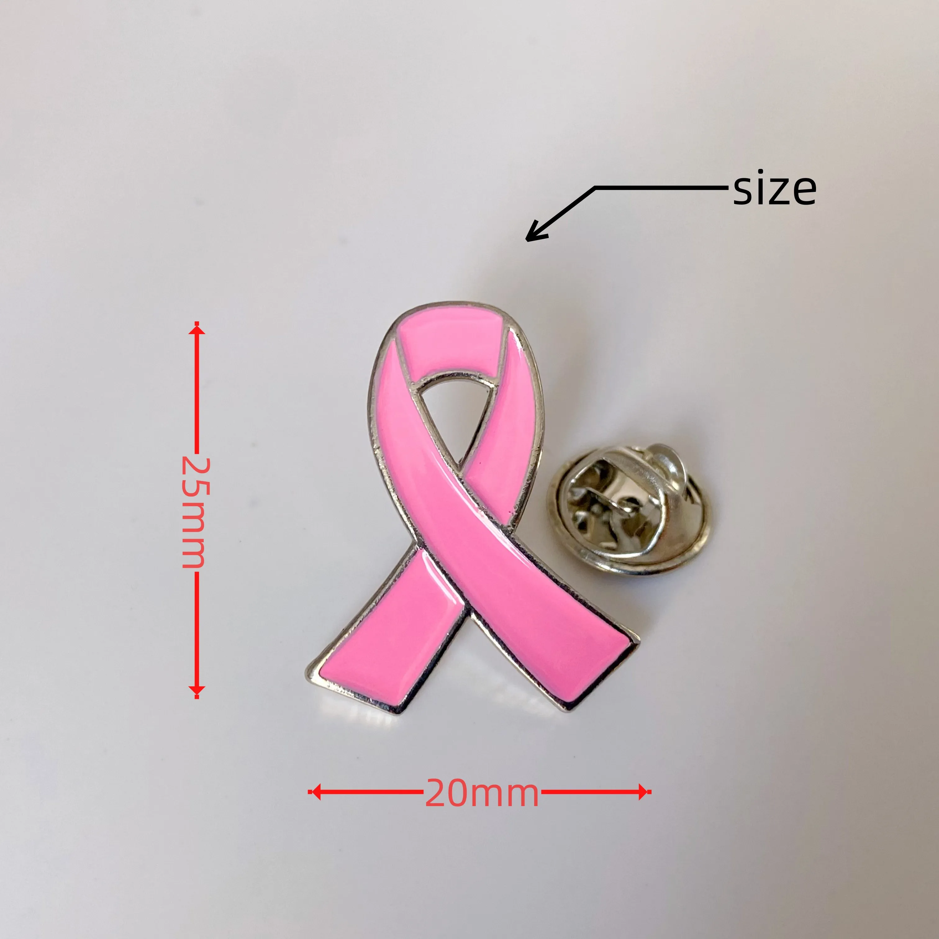 5/10/50/100pcs Breast Cancer Awareness Pins for Women, Pink Brooch Decorations Charity Public Social Event Badge Bulk