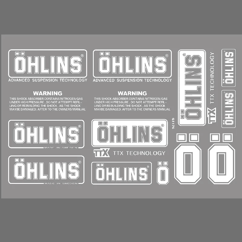 Motorcycle Shock Absorber Sunscreen Transparent Decorative Decal Shock Absorber Waterproof for Ohlins Sticker Logo