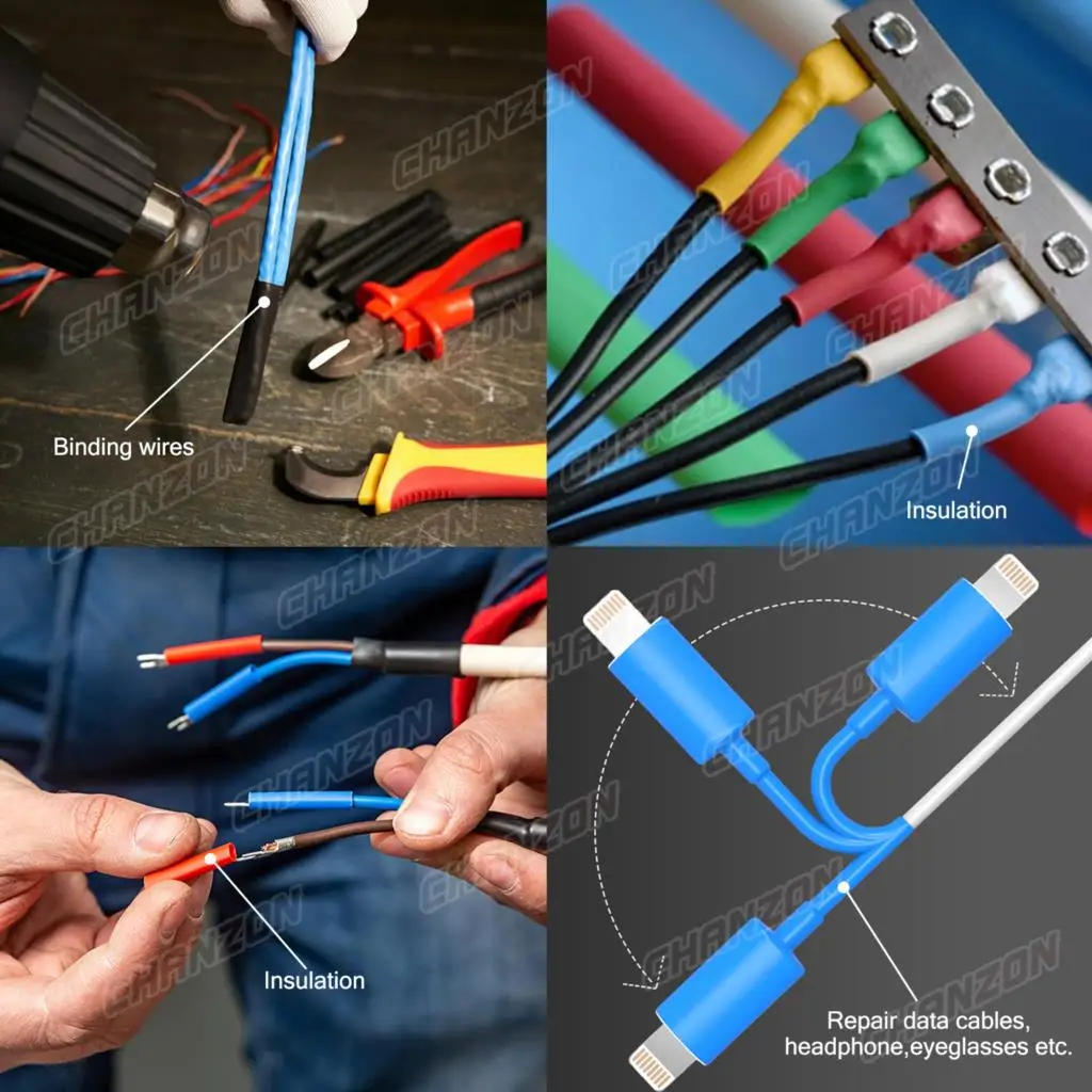 8 Multi Colors 0.6 - 8mm 2:1 2.5M/Roll Heat Shrink Tube Shrinking Hose Tape Wire Protector Heating Tubing EVA 1mm 3mm 2mm Tubes
