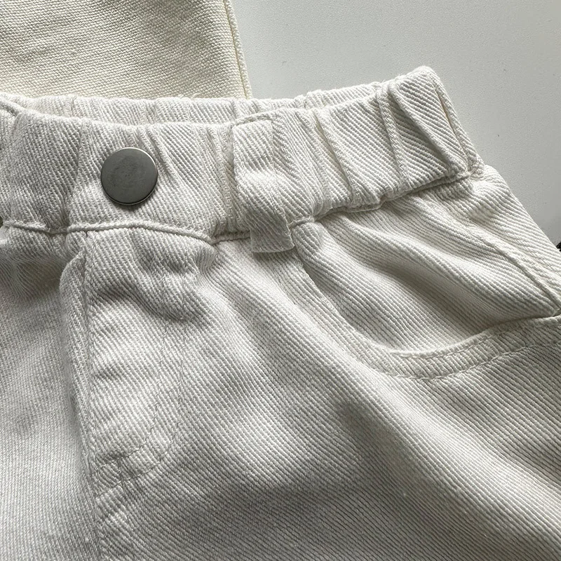 MILANCEL Girls Shorts Summer Kids Clothes Ruffle Trousers Elastic Waist Solid Cotton