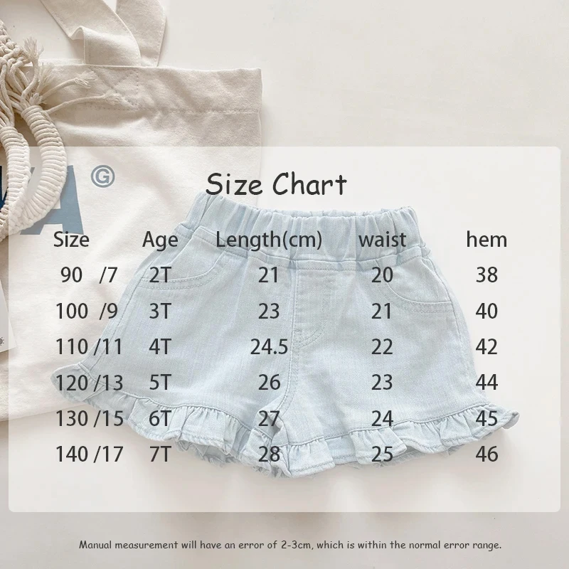 MILANCEL Girls Shorts Summer Kids Clothes Ruffle Trousers Elastic Waist Solid Cotton