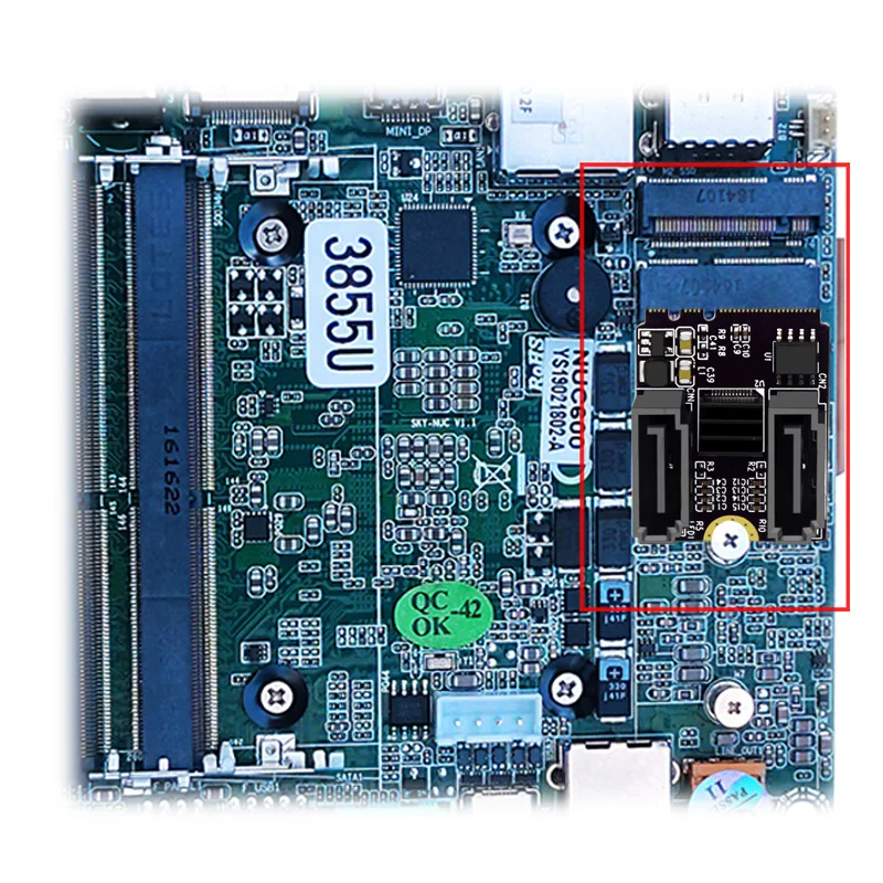 M2 To NGFF 2 Ports SATA 3.0 Expansion Riser Card KEY A + E WIFI M.2 To SSD SATA Hard Disk Adapter Card Driver Installation