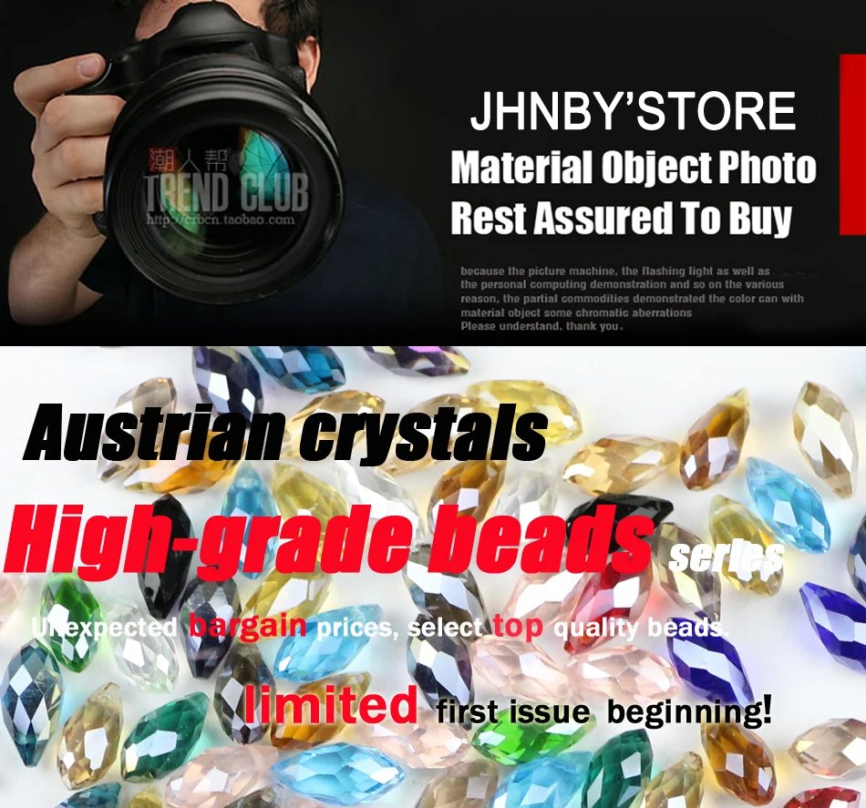6*12mm 50pcs Briolette Pendant Waterdrop Austrian crystal beads Teardrop glass beads for jewelry making bracelet DIY Accessories