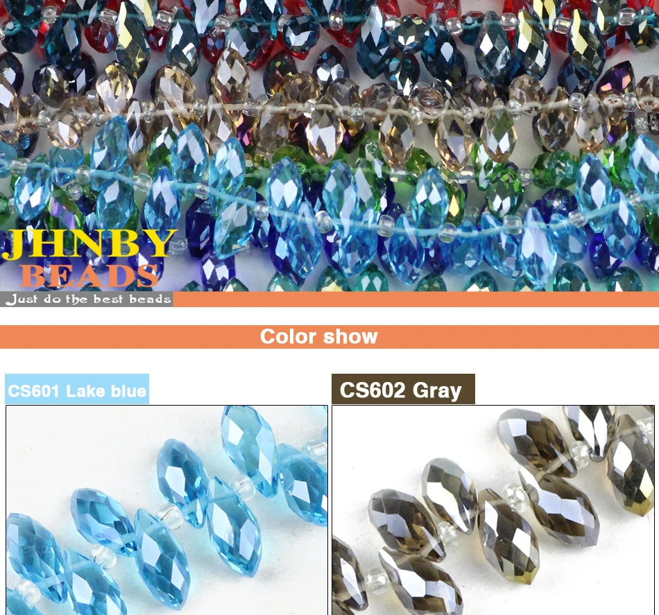 6*12mm 50pcs Briolette Pendant Waterdrop Austrian crystal beads Teardrop glass beads for jewelry making bracelet DIY Accessories